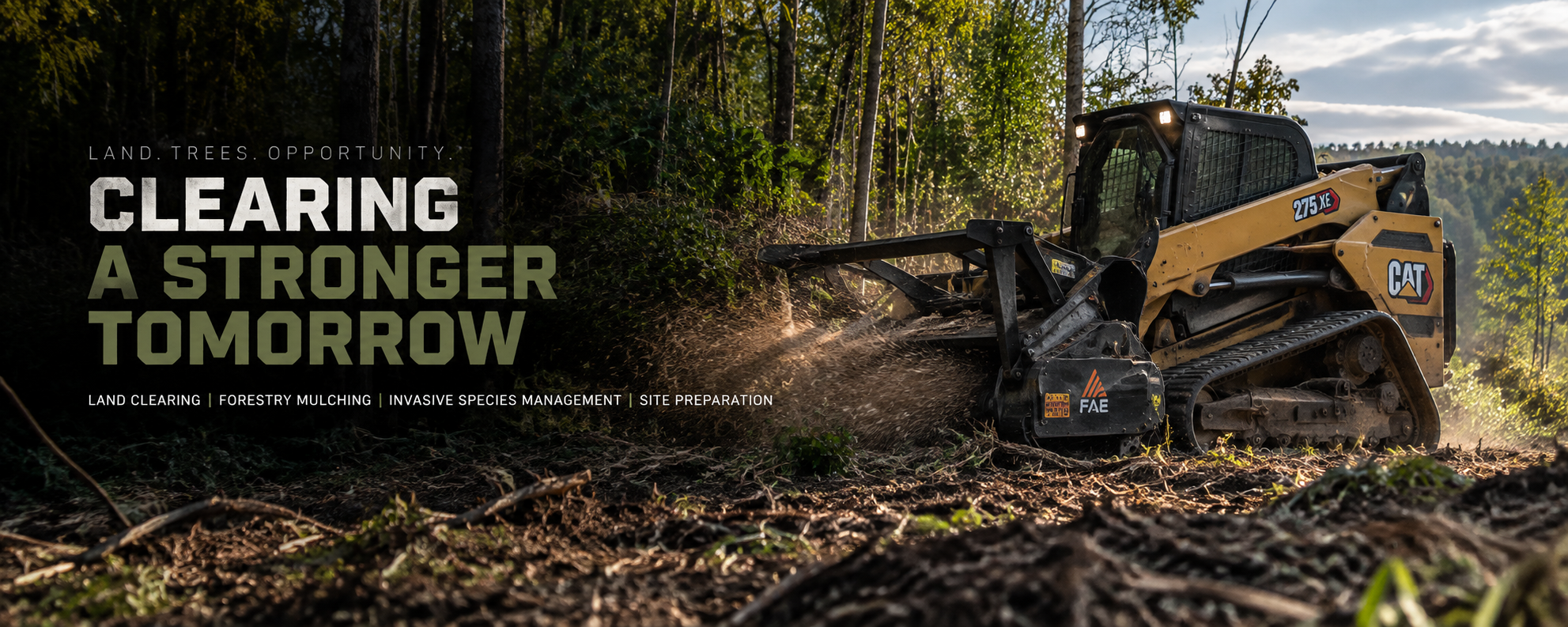Veteran Landworks land clearing, forestry mulching, invasive species management and site preparation